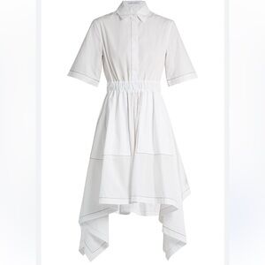 J.W.ANDERSON Butterfly-hem cotton-poplin dress